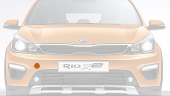 291 р. Заглушка буксировочного отверстия бампера Оригинал  KIA Rio  X-line (2017-2021) (Неокрашенная)  с доставкой в г. Москва. Увеличить фотографию 1