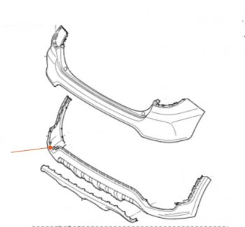 4 899 р. Накладка заднего бампера SAT (нижняя часть)  KIA Rio  X-line (2017-2021)  с доставкой в г. Москва. Увеличить фотографию 2