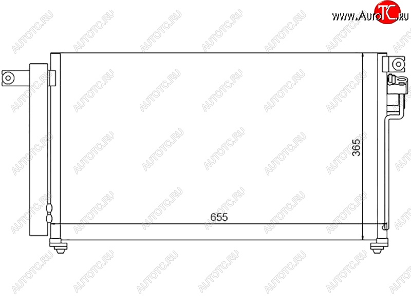 6 249 р. Радиатор кондиционера SAT  KIA Rio ( 2 JB,  4 FB) (2005-2024) дорестайлинг седан, дорестайлинг, хэтчбэк 5 дв., рестайлинг, хэтчбэк 5 дв., рестайлинг седан  с доставкой в г. Москва