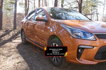 3 599 р. Молдинги дверей RA (№1, комплект 4 шт.) KIA Rio 4 FB дорестайлинг седан (2016-2020) (Поверхность глянец (под окраску), Неокрашенные)  с доставкой в г. Москва. Увеличить фотографию 3