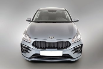 17 999 р. Передний бампер Kudos Original  KIA Rio  4 FB (2016-2020) дорестайлинг седан (Под прямоугольные ДХО с ПТФ, Неокрашенный)  с доставкой в г. Москва. Увеличить фотографию 2