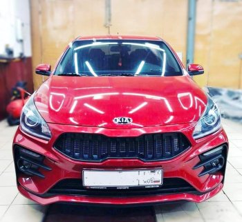 17 999 р. Передний бампер Kudos Original  KIA Rio  4 FB (2016-2020) дорестайлинг седан (Под прямоугольные ДХО с ПТФ, Неокрашенный)  с доставкой в г. Москва. Увеличить фотографию 6