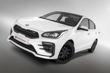 17 999 р. Передний бампер Kudos Romb  KIA Rio  4 FB (2016-2020) дорестайлинг седан (Под прямоугольные ДХО с ПТФ, Неокрашенный)  с доставкой в г. Москва. Увеличить фотографию 4