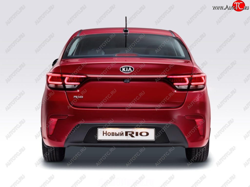 4 199 р. Задний бампер Стандартный KIA Rio 4 FB дорестайлинг седан (2016-2020) (Окрашенный)  с доставкой в г. Москва