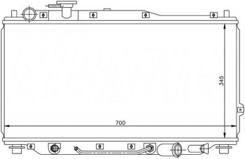 Радиатор двигателя SAT (трубчатый, 1.5/1.6, АКПП) KIA Spectra (2000-2009)