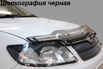 2 299 р. Дефлектор капота CA-Plastiс  KIA Sorento  XM (2009-2012) дорестайлинг (серия Шелкография черная)  с доставкой в г. Москва. Увеличить фотографию 2