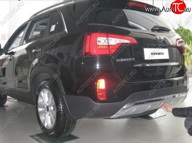 16 999 р. Накладка на задний бампер CT KIA Sorento XM рестайлинг (2012-2015) (Неокрашенная)  с доставкой в г. Москва