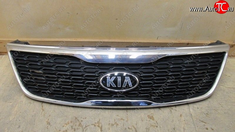 5 099 р. Решетка радиатора SPARD (хром) KIA Sorento XM рестайлинг (2012-2015) (Неокрашенная)  с доставкой в г. Москва