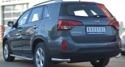 15 299 р. Защита заднего бампера (Ø63 мм уголки, нержавейка) SLITKOFF  KIA Sorento  XM (2012-2015) рестайлинг  с доставкой в г. Москва. Увеличить фотографию 4