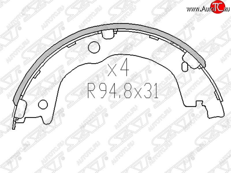 1 379 р. Колодки тормозные SAT (задние)  KIA Sorento  BL (2002-2010) дорестайлинг, рестайлинг  с доставкой в г. Москва