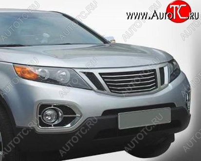 13 299 р. Решётка радиатора CT v2 KIA Sorento XM дорестайлинг (2009-2012) (Неокрашенная)  с доставкой в г. Москва