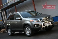 16 649 р. Защита переднего бампера Souz-96 (d76) KIA Sorento XM дорестайлинг (2009-2012)  с доставкой в г. Москва. Увеличить фотографию 1