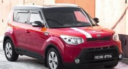 4 999 р. Накладки на колёсные арки RA (комплект 4 шт). KIA Soul PS дорестайлинг (2014-2016) (Поверхность шагрень)  с доставкой в г. Москва. Увеличить фотографию 2