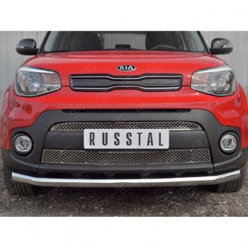 5 999 р. Решетка радиатора Russtal лист KIA Soul PS дорестайлинг (2014-2016) (Неокрашенная)  с доставкой в г. Москва. Увеличить фотографию 2