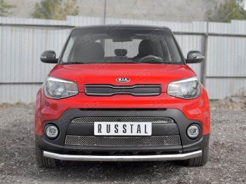 18 299 р. Одинарная защита переднего бампера диаметром 63 мм SLITKOFF KIA Soul PS дорестайлинг (2014-2016)  с доставкой в г. Москва. Увеличить фотографию 2