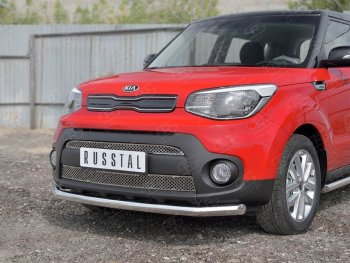 18 299 р. Одинарная защита переднего бампера диаметром 63 мм SLITKOFF KIA Soul PS дорестайлинг (2014-2016)  с доставкой в г. Москва. Увеличить фотографию 3