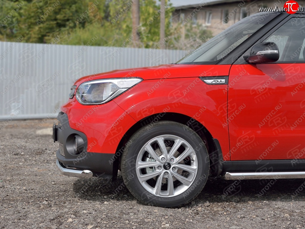 18 299 р. Одинарная защита переднего бампера диаметром 63 мм SLITKOFF KIA Soul PS дорестайлинг (2014-2016)  с доставкой в г. Москва