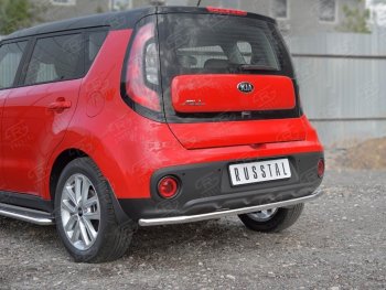 15 999 р. Одинарная защита заднего бампера диаметром 42 SLITKOFF KIA Soul PS дорестайлинг (2014-2016)  с доставкой в г. Москва. Увеличить фотографию 3