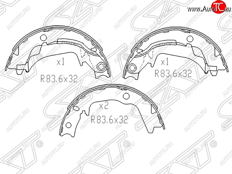 2 069 р. Колодки тормозные SAT (задние)  Hyundai Santa Fe  CM (2006-2012), KIA Soul ( AM,  PS) (2008-2016)  с доставкой в г. Москва