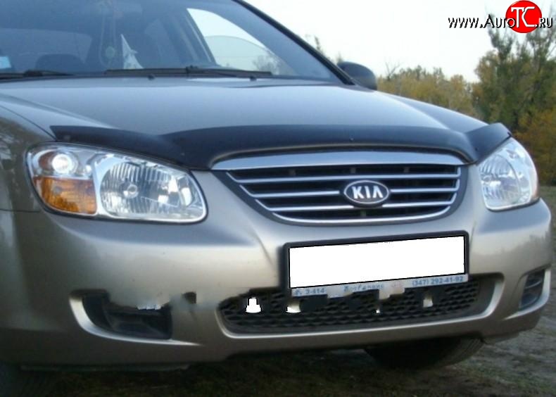 2 599 р. Дефлектор капота NovLine KIA Spectra (2000-2009)  с доставкой в г. Москва