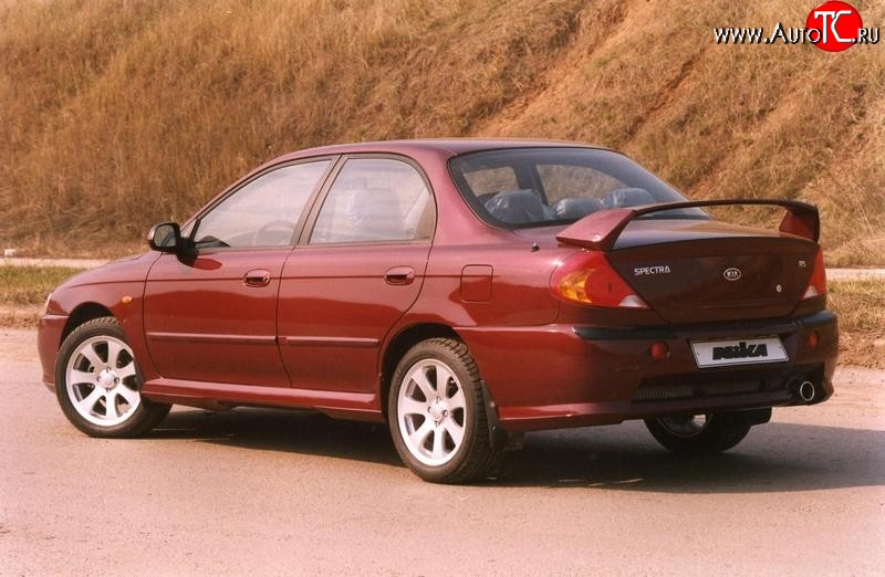 7 699 р. Спойлер Nika-Скоба KIA Spectra (2000-2009) (Неокрашенный)  с доставкой в г. Москва