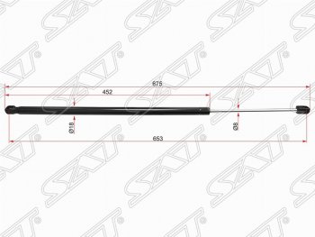 Правый упор крышки багажника SAT (газовый) Land Rover Range Rover Sport 1 L320 дорестайлинг (2005-2009)