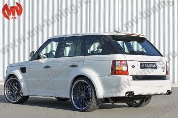 23 899 р. Пороги накладки HAMMAN Land Rover Range Rover Sport 1 L320 дорестайлинг (2005-2009) (Неокрашенные)  с доставкой в г. Москва. Увеличить фотографию 2