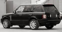 24 199 р. Накладка Verge на задний бампер Land Rover Range Rover 3 L322 дорестайлинг (2002-2006) (Неокрашенная)  с доставкой в г. Москва. Увеличить фотографию 2