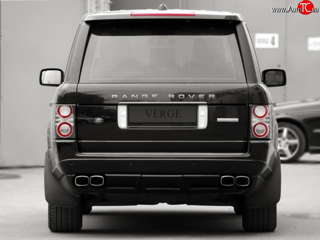 24 199 р. Накладка Verge на задний бампер Land Rover Range Rover 3 L322 дорестайлинг (2002-2006) (Неокрашенная)  с доставкой в г. Москва