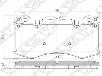 Колодки тормозные SAT (передние) Land Rover Range Rover 3 L322 дорестайлинг (2002-2006)