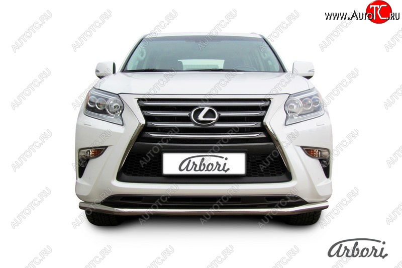 19 079 р. Защита переднего бампера Arbori (нержавейка, 1 труба d57 mm). Lexus GX460 J150 1-ый рестайлинг (2013-2019)  с доставкой в г. Москва