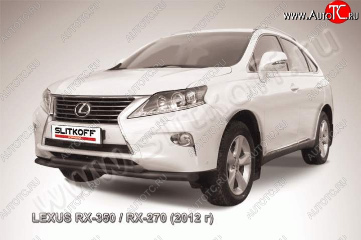 17 499 р. Защита переднего бампера из труб d57 Slitkoff Lexus RX350 AL10 рестайлинг (2012-2015) (Цвет: серебристый)  с доставкой в г. Москва