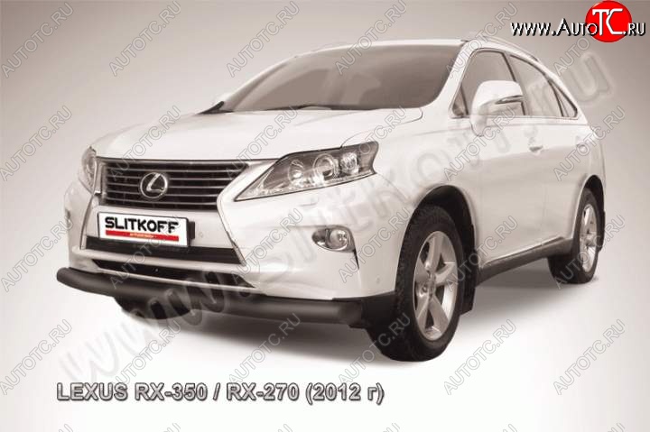 14 999 р. Защита переднего бампера из трубы d76 Slitkoff (дуга)  Lexus RX  270 - RX350  AL10 (Цвет: серебристый)  с доставкой в г. Москва