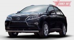 Защита переднего бампера одинарная из овальной трубы Souz-96 (d75х42). Lexus RX350 AL10 рестайлинг (2012-2015)