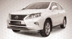 16 999 р. Одинарная защита переднего бампера из трубы диаметром 57 мм Slitkoff Lexus RX350 AL10 рестайлинг (2012-2015) (Нержавейка, Полированная)  с доставкой в г. Москва. Увеличить фотографию 1