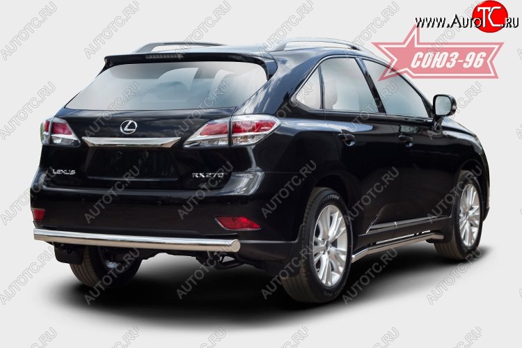 15 704 р. Овальная защита заднего бампера (d75х42) Souz-96 Lexus RX 270 AL20 дорестайлинг (2015-2019)  с доставкой в г. Москва