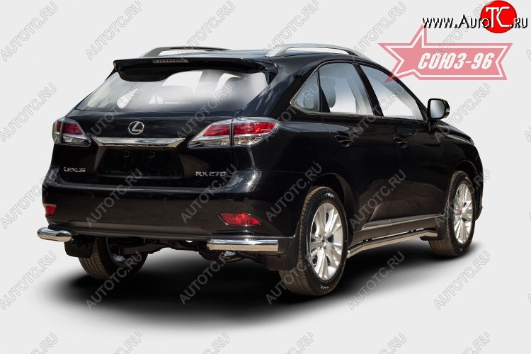 1 249 р. Защита заднего бампера из боковых уголков (d76) Souz-96 Lexus RX 270 AL20 дорестайлинг (2015-2019)  с доставкой в г. Москва