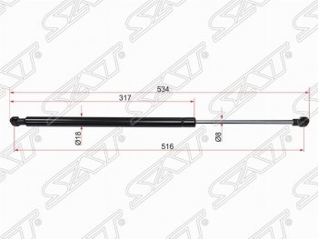 Упор капота SAT (газовый) Lexus GS300 S190 дорестайлинг (2005-2006)