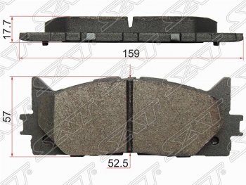 1 329 р. Комплект тормозных колодок SAT  Lexus GS300  S190 (2007-2012), Lexus GS350  L10 (2011-2016), Lexus GS450H  L10 (2011-2015), Lexus GX460  J150 (2009-2022), Toyota Camry ( XV40,  XV50) (2006-2014)  с доставкой в г. Москва. Увеличить фотографию 1