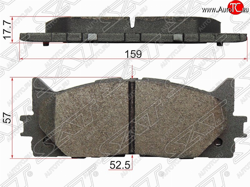 1 329 р. Комплект тормозных колодок SAT  Lexus GS300  S190 (2007-2012), Lexus GS350  L10 (2011-2016), Lexus GS450H  L10 (2011-2015), Lexus GX460  J150 (2009-2022), Toyota Camry ( XV40,  XV50) (2006-2014)  с доставкой в г. Москва