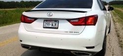 3 399 р. Лип спойлер F-Sport Lexus GS250 L10 (2011-2016) (Неокрашенный)  с доставкой в г. Москва. Увеличить фотографию 7