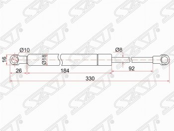 549 р. Упор крышки багажника SAT (газовый) BMW 5 серия F10 седан дорестайлинг (2009-2013)  с доставкой в г. Москва. Увеличить фотографию 1