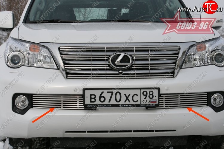 9 359 р. Декоративный элемент воздухозаборника Souz-96 (d10) Lexus GX460 J150 дорестайлинг (2009-2013)  с доставкой в г. Москва