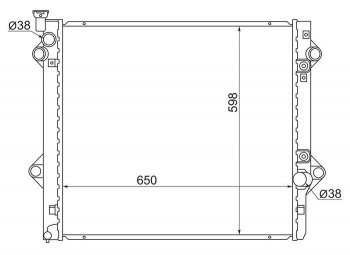 10 549 р. Радиатор двигателя (пластинчатый, АКПП) SAT  Lexus GX470  J120 (2002-2007), Toyota 4Runner  N210 (2002-2009), Toyota Hilux Surf  N210 (2002-2005), Toyota Land Cruiser Prado  J120 (2002-2009)  с доставкой в г. Москва. Увеличить фотографию 1