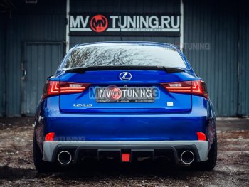 16 499 р. Диффузор заднего бампера MV tuning (со стоп сигналом и килями) Lexus IS250 XE30 седан дорестайлинг (2013-2016) (Неокрашенный)  с доставкой в г. Москва. Увеличить фотографию 3