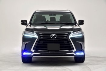 22 699 р. Накладка на передний бампер Автократ (без LED-оптики)  Lexus LX450d  J200 - LX570  J200 (Неокрашенная)  с доставкой в г. Москва. Увеличить фотографию 11