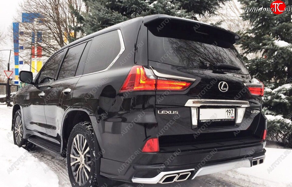 22 699 р. Накладка заднего бампера Автократ (без глушителя) Lexus LX450d J200 2-ой рестайлинг (2015-2022) (Неокрашенная)  с доставкой в г. Москва