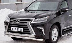 17 999 р. Защита переднего бампера (Ø63 мм, нержавейка) SLITKOFF  Lexus LX450d  J200 (2015-2022) 2-ой рестайлинг  с доставкой в г. Москва. Увеличить фотографию 4