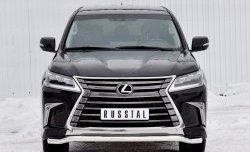 17 999 р. Защита переднего бампера (Ø63 мм, нержавейка) SLITKOFF Lexus LX450d J200 2-ой рестайлинг (2015-2022)  с доставкой в г. Москва. Увеличить фотографию 1