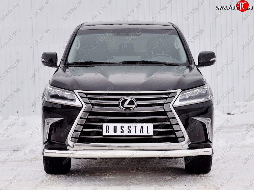 17 699 р. Защита переднего бампера (Ø76 мм, нержавейка) SLITKOFF Lexus LX450d J200 2-ой рестайлинг (2015-2022)  с доставкой в г. Москва